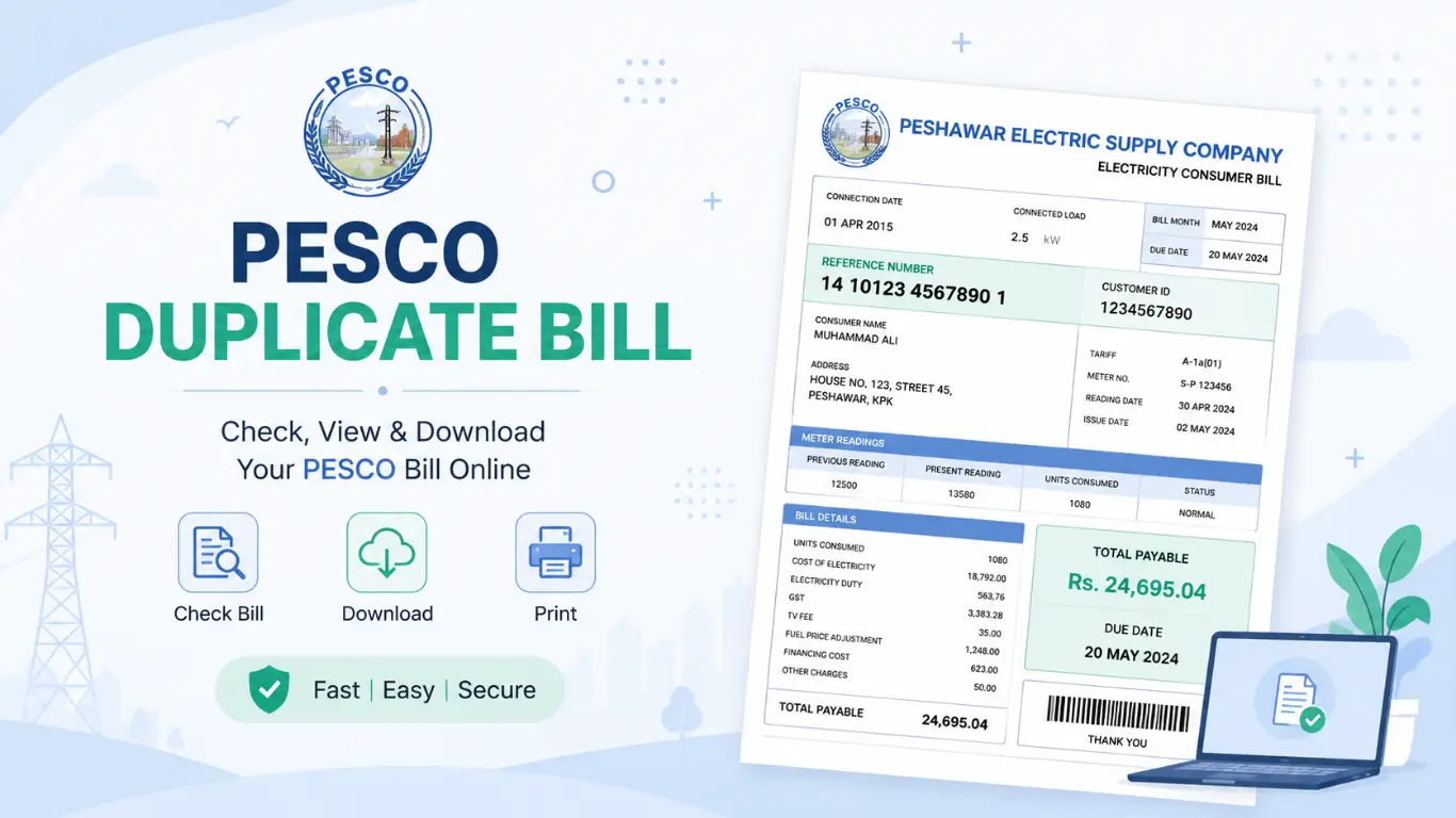 PESCO Duplicate Bill